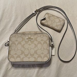 COACH camera bag and wallet
